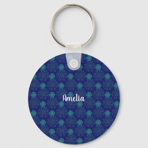 Floral Pattern Keychain
