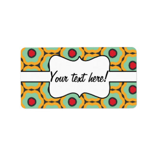 Floral pattern label