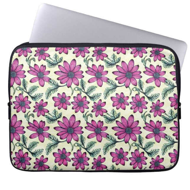Floral pattern laptop sleeve (Front)