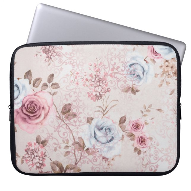 Floral pattern laptop sleeve (Front)