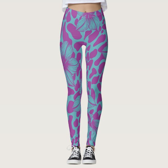 Floral pattern leggings (Front)