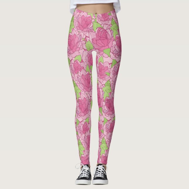 Floral Pattern Leggings (Front)