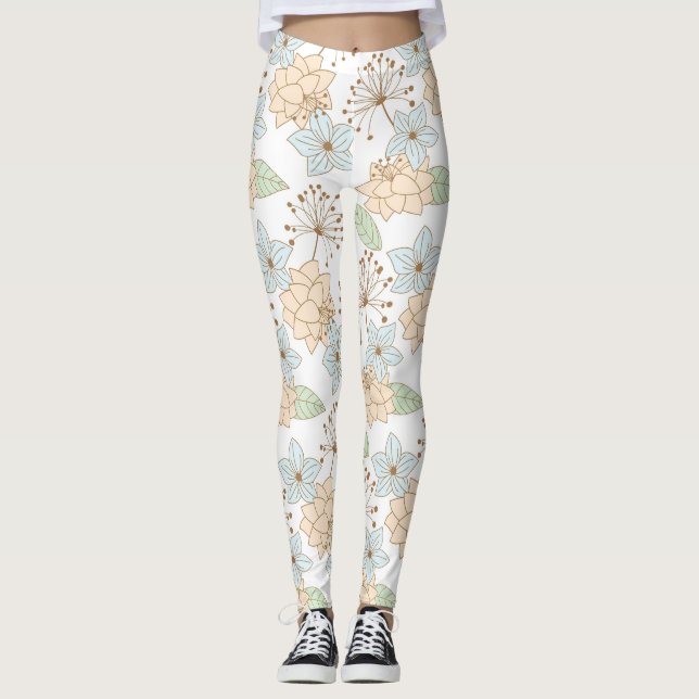 Floral pattern  leggings (Front)