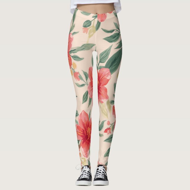 Floral Pattern  Leggings (Front)