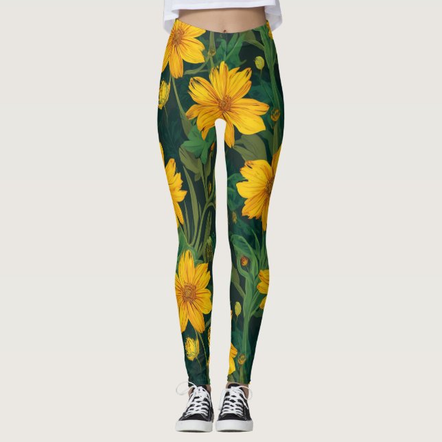 Floral Pattern  Leggings (Front)