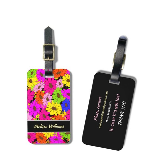 Floral pattern luggage tag (Creator Uploaded)