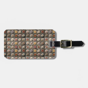 Floral pattern luggage tag