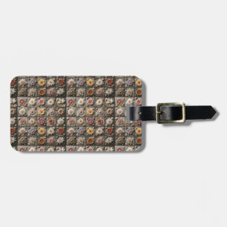 Floral pattern luggage tag