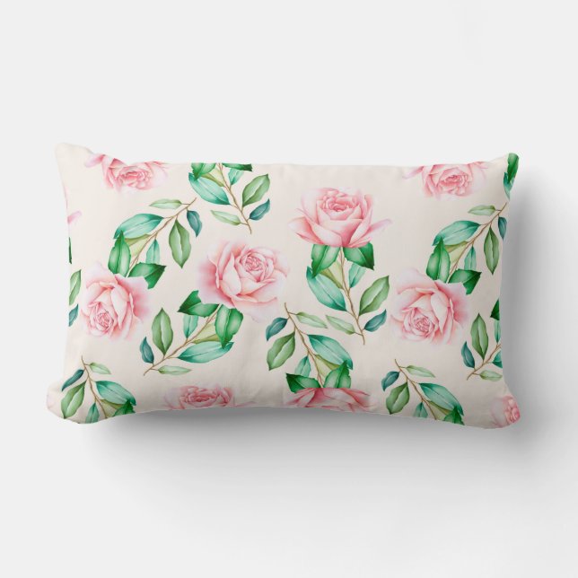 Floral Pattern Lumbar Cushion (Front)