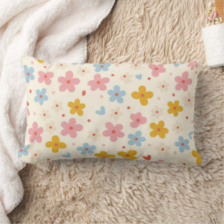 Floral Pattern Lumbar Cushion