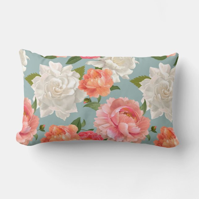 Floral Pattern Lumbar Cushion (Front)