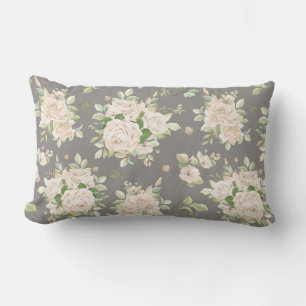 Floral Pattern Lumbar Cushion