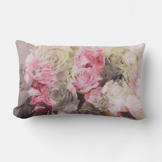 Floral Pattern Lumbar Cushion (Front)