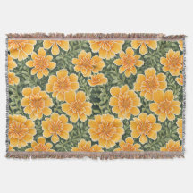 Floral Pattern Marigold Flowers