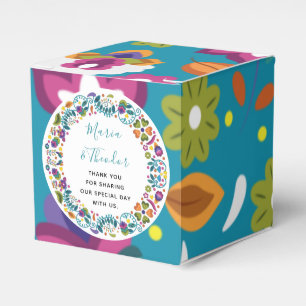 Floral Pattern Mexican Wedding Personalised  Favour Box