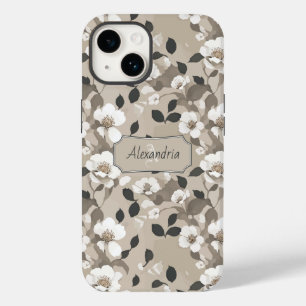 Floral Pattern Modern Minimalistic wild roses Case-Mate iPhone 14 Case