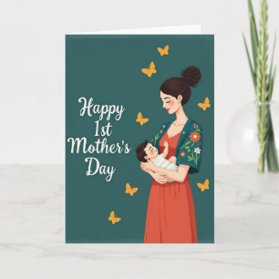 Floral Pattern Motherhood Card