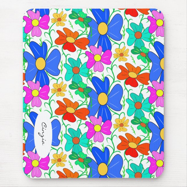 Floral pattern mouse pad (Front)