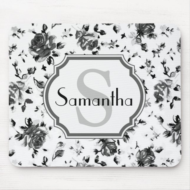 Floral Pattern Mouse Pad (Front)