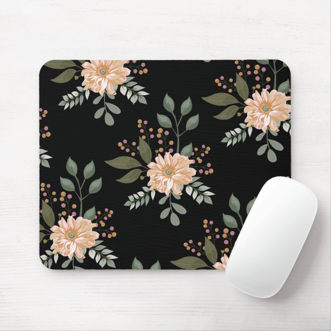 Floral Pattern Mousepad (With Mouse)