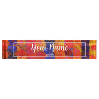 Floral pattern  nameplate