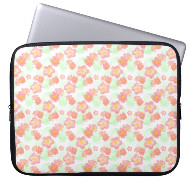 floral pattern no1 laptop sleeve (Front)