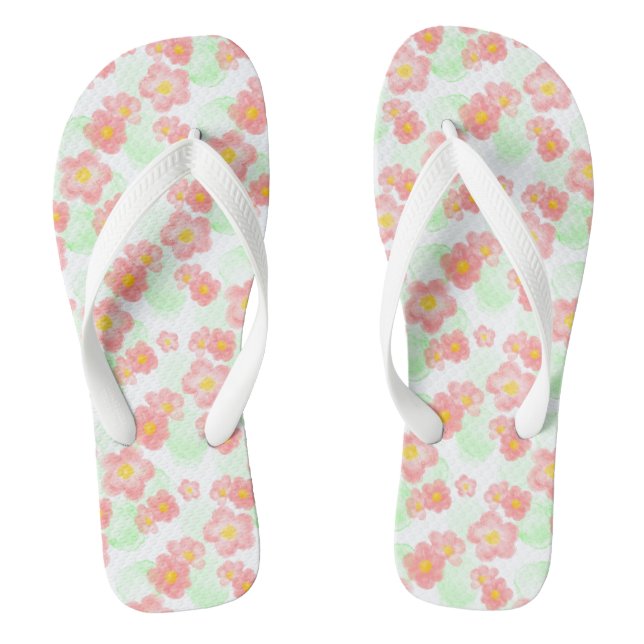 Floral pattern number one jandals (Footbed)