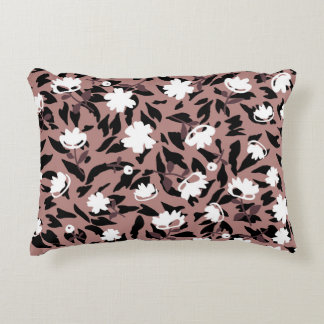 Floral pattern on leopard background. decorative cushion