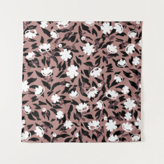 Floral pattern on leopard background. tapestry