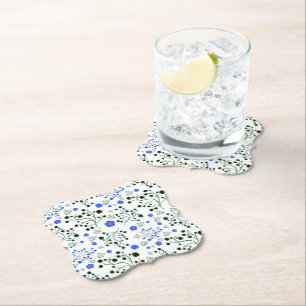 Floral pattern paper coaster
