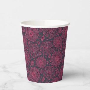 Floral Pattern Paper Cups
