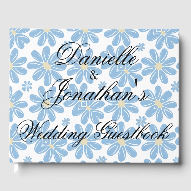 Floral Pattern - Personalised Wedding Guestbook (Front)