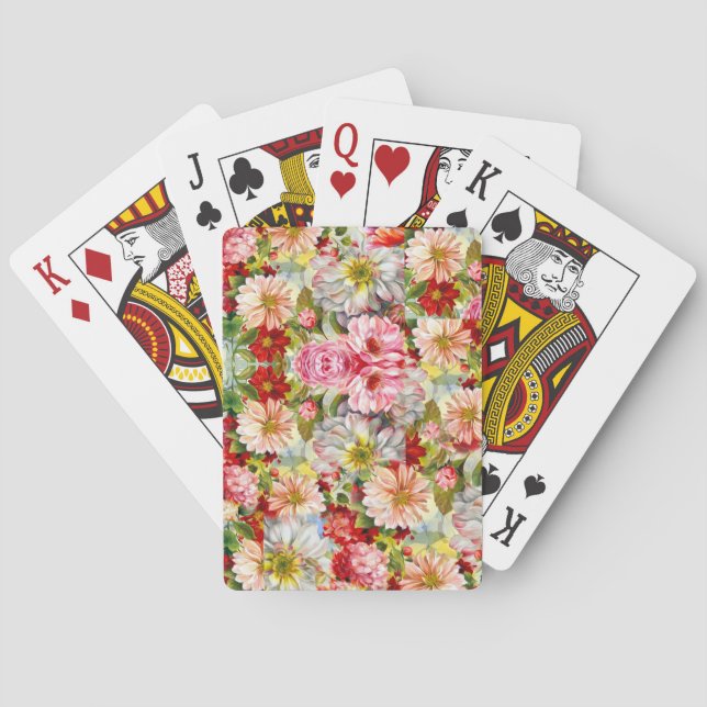 floral pattern  playing cards (Back)