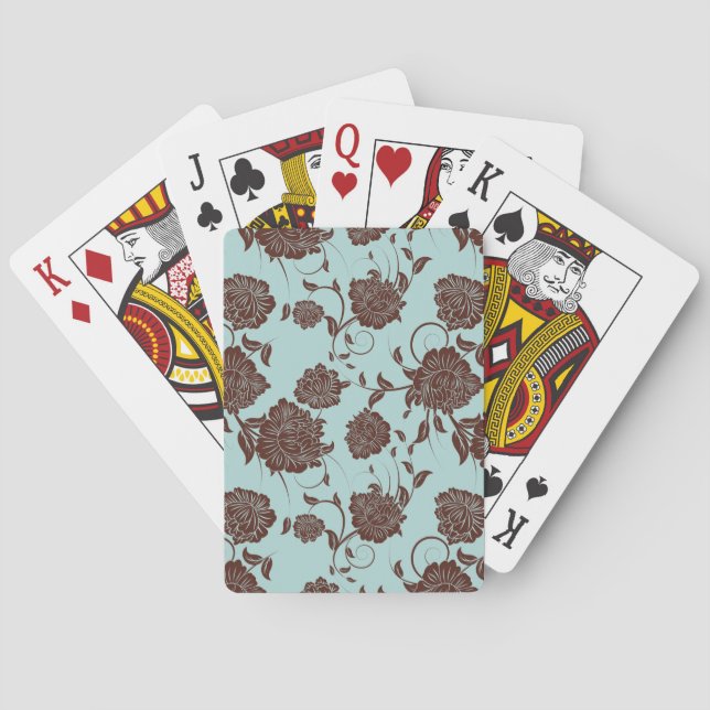 Floral Pattern Playing Cards (Back)