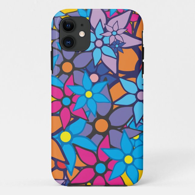 Floral Pattern Pop Art Case-Mate iPhone Case (Back)