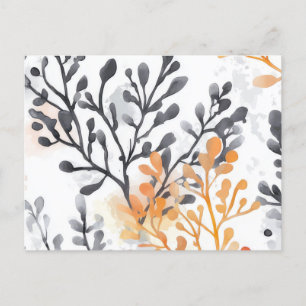 Floral pattern postcard