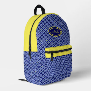 Floral pattern printed backpack
