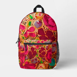 Floral Pattern  Printed Backpack