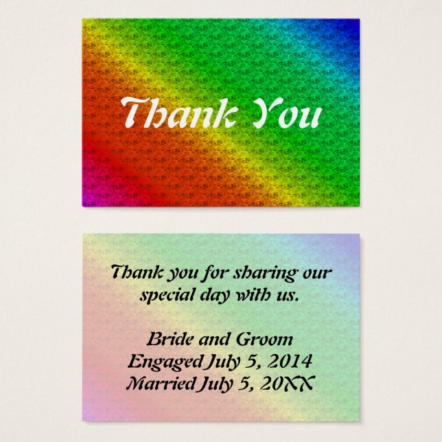 Floral Pattern Rainbow Autumn Wedding (Front & Back)