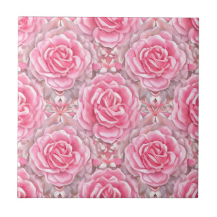 Floral Pattern Rose Flowers Tile