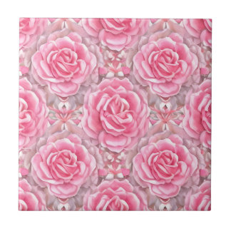 Floral Pattern Rose Flowers Tile