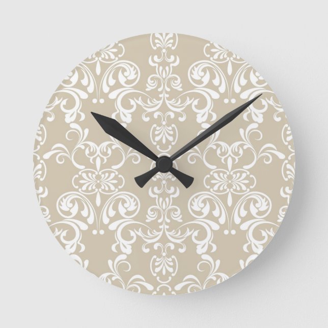Floral Pattern Round Clock (Front)