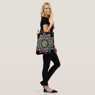 Floral Pattern Royalty Shoulder Tote Bag
