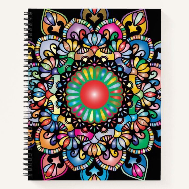 Floral Pattern Royalty  Spiral Notebook (Front)