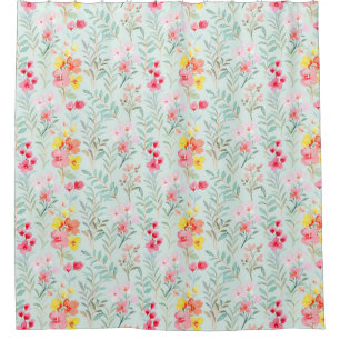 Floral pattern  shower curtain