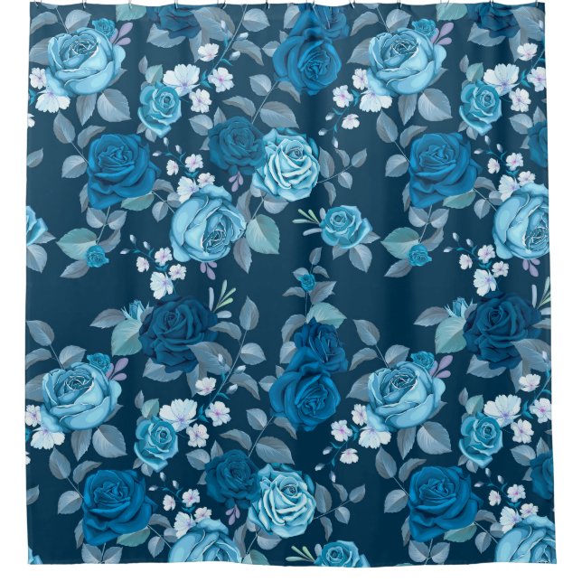 Floral Pattern Shower Curtain (Front)