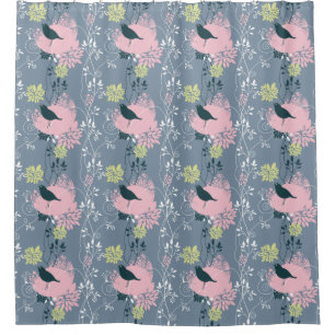 Floral Pattern Shower Curtain