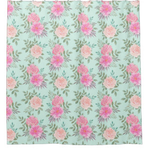 Floral Pattern Shower Curtain