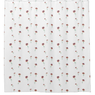 Floral Pattern Shower Curtain