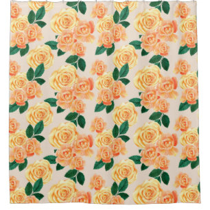 Floral Pattern Shower Curtain